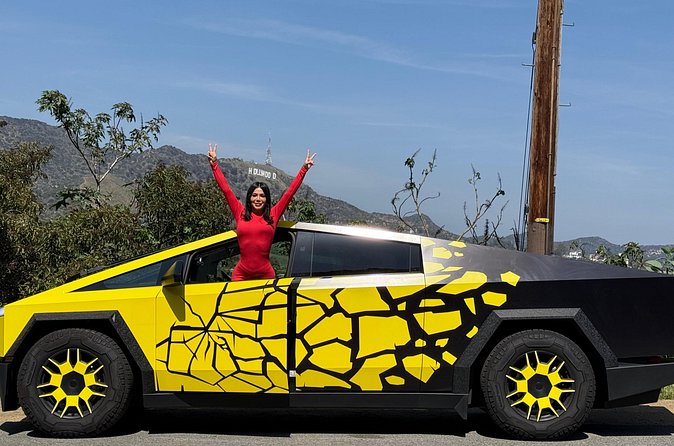 30-Minute Driving Tour: Explore Los Angeles in a Cybertruck - The Hollywood Sign photo stop