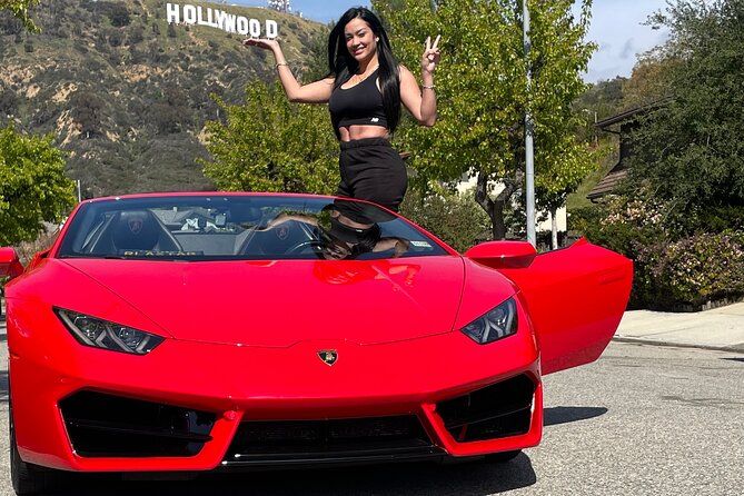 50-Minute Driving Tour: Explore Los Angeles in a Lamborghini - A Lamborghini start on Hollywood Boulevard
