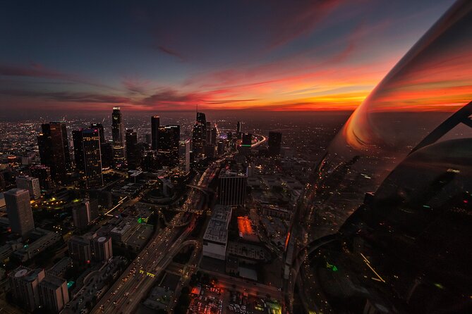 Downtown LA Lights: Your Private Sunset and Night Helicopter Tour - Sunset or full darkness: choosing your departure