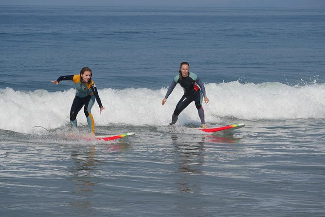 Family Surf Lesson - The beach setting and water depth