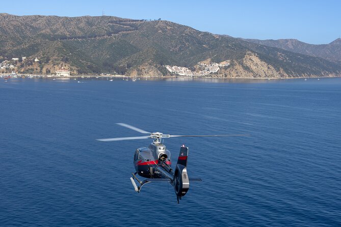 Helicopter Transfer: Long Beach to Catalina Island - Leaving Long Beach beside the Queen Mary