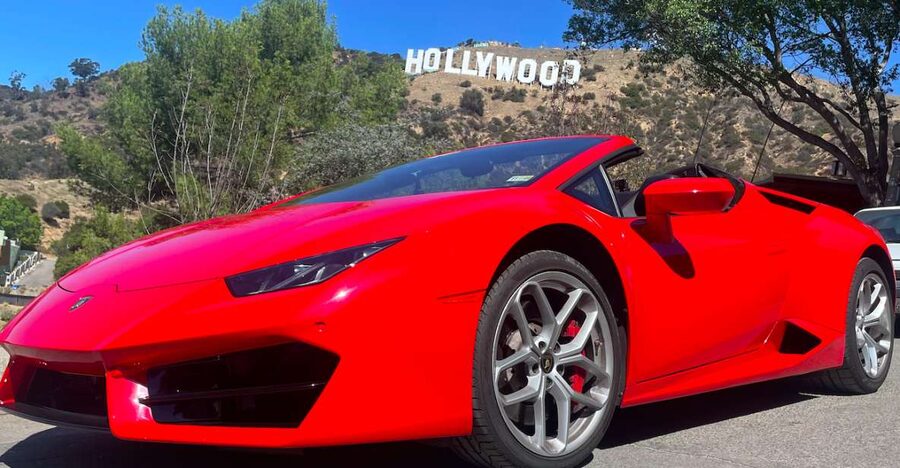 Hollywood Sign 50 Min Lamborghini tour (drive or be driven) - A supercar introduction on Hollywood Boulevard