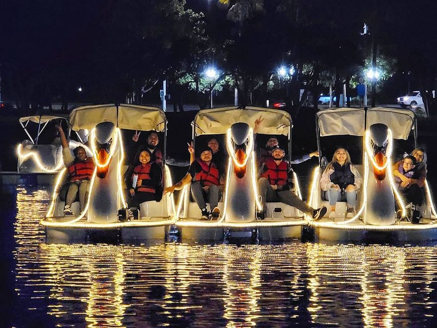 Long Beach: Swan Boat Rental at Rainbow Lagoon - Daytime shade or an LED-lit night ride