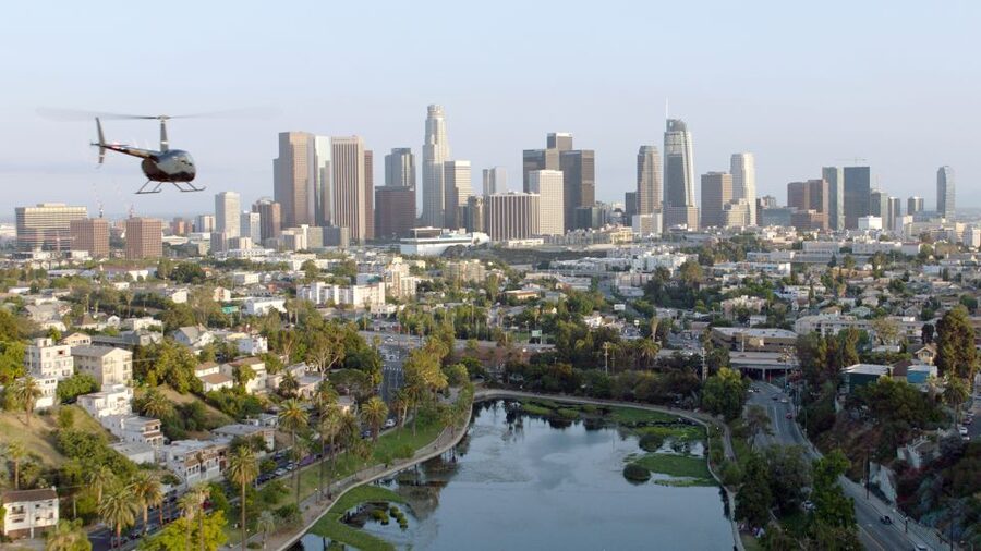 Los Angeles: Downtown Landing Helicopter Tour - Walt Disney Concert Hall, L.A. Live, and the Hollywood Sign
