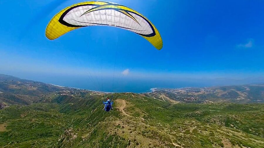 Malibu Hills to Beach: Tandem Paragliding Flight Adventure - The landing on Malibu beach