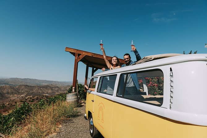 Malibu: Vintage VW Bus and Vineyard Tour - Wine tasting with views instead of a rushed stop