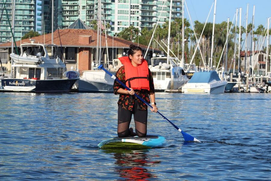 Marina Del Rey: Kayak and Paddleboard Tour with Sea Lions - Paddling toward the main channel