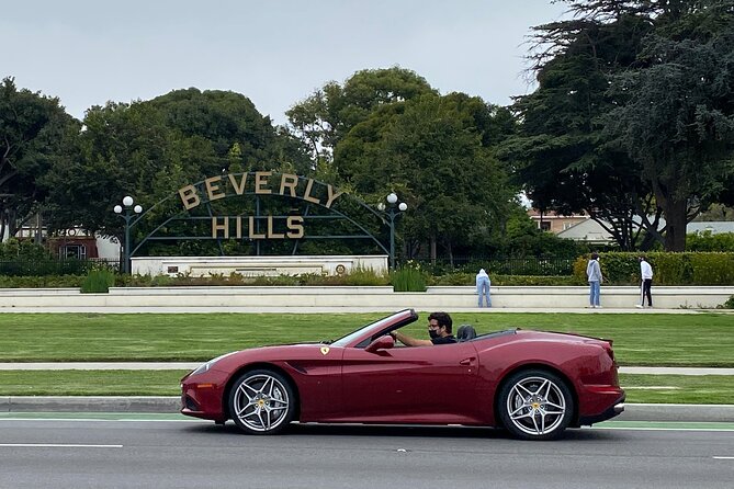 Private Ferrari California T Drive from Hollywood to Sunset Plaza - Returning to the Walk of Fame