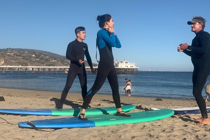Private Surf Lessons in Malibu - The first 15 to 20 minutes on the sand